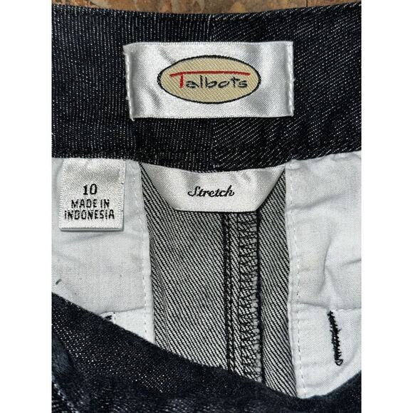 Talbots Women's Size 10 Dark Wash Stretch Denim Jean Skirt - Picture 7 of 10